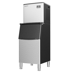 EUHOMY 400 Lbs. Commercial Ice Maker, Stainless Steel, Silver - 1 of 4