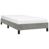 vidaXL Bed Frame Light Gray 39.4 in.x74.8 in. Twin Velvet - 3 of 4