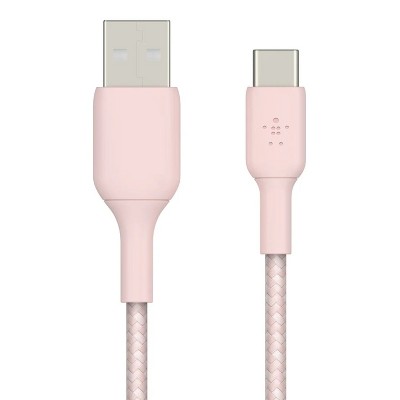 LunaLulinlk Braided USB-C Cable (5 ft) for iPhone 16, 15, Galaxy S25, S24, and More - Rose Gold