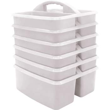 Teacher Created Resources® White Plastic Storage Caddy, Pack of 6