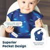 Tiny Twinkle Mess-Proof and Waterproof Baby Food Bib for Boys or Girls, Machine Washable and BPA-Free w/Adjustable Closure - 3 of 4
