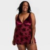Women's Flocked Lingerie Slip Dress - Auden™ - 3 of 3