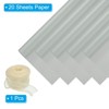 Unique Bargains Decorative Elegant Waterproof Matte Gift Wrap Paper with Ribbon 1 Set - 3 of 4