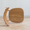 Sapphtopaz Wood Dining Chairs Wooden Furniture Chair with Curved Backrest Simple Living Room Chairs for Kitchen and Dining Room - 3 of 4