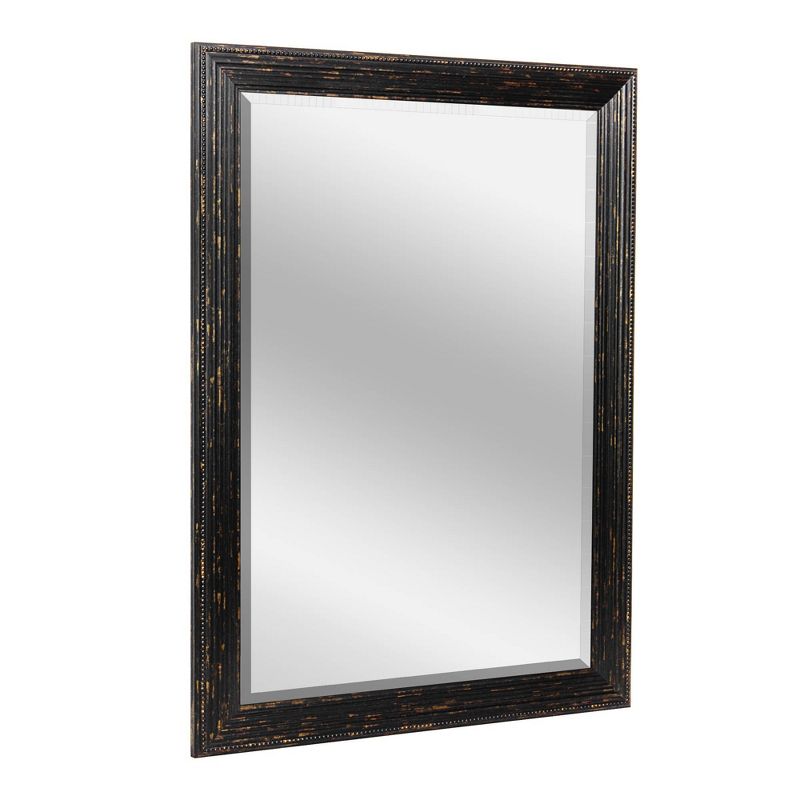 27.5&#34; x 33.5&#34; Beaded Wash Frame Mirror Black - Head West, 1 of 6