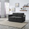 XIYUYEU Loveseat Sofa Bed with Pull-out Bed, Adjsutable Back and 2 Arm Pocket, Convertible Pull-Out Sleeper Sofa, Couches for Living Room - 2 of 4
