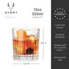 Viski Reserve Milo Crystal Rocks Glasses Old Fashioned Glass, Bourbon, Whiskey Glass and Liquor Gift Ideas Set of 4 - 3 of 4
