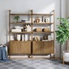 71.9" Nathan James Set of 2 Jasper Wood Fluted Bookshelf Brown - 4 of 4