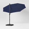 11' Round Offset Solar Outdoor Patio Cantilever Umbrella with Black Pole - Threshold™ - 3 of 4