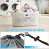 Unique Bargains Tear-Resistant Waterproof Cloth Laundry Bag with Drawstring for Traveling 2 Pcs - 4 of 4