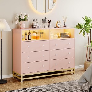Wide Dresser for Bedroom with Charging Station - 1 of 4