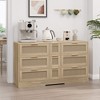 ORRD 51.2" Rattan Locker with 9 Drawers, Metal Handles, for Kitchen, Living Room, Bedroom, Natural - 2 of 4