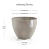 Ecopots Antwerp Durable Modern Round Indoor/Outdoor Recycled-Based Composite Flower Pot Planter - 2 of 4
