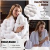 Itopfox Faux Fur Throw Blanket for Couch, Fluffy Fuzzy Plush Bubble Blanket, Soft Warm Cozy Shaggy Rabbit Blanket, Luxury Decorative Gifts - 2 of 4
