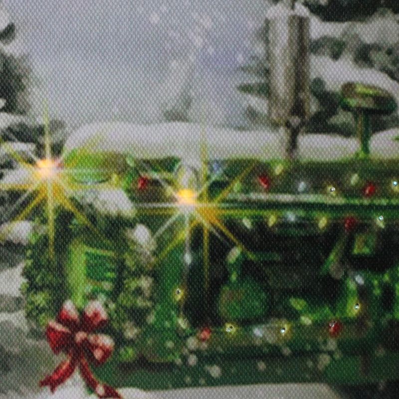 Northlight Fiber Optic and LED Lighted Merry Christmas Tractor Canvas Wall Art 12" x 15.75", 3 of 5
