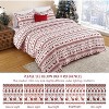 3Pcs Christmas Quilt Bedding Set, Bedspread Coverlet Sets with Christmas Tree Reindeer Snowflakes Reversible Pattern, 1 Quilt and 2 Shams, Queen - 3 of 4