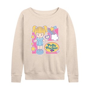 Women's - Polly Pocket - Polly Pocket Grid Lightweight French Terry Slouchy - 1 of 4