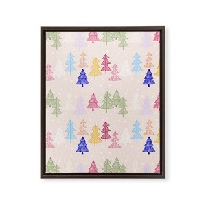 Showmemars Xmas forrest pattern Framed Art Canvas - Society6 - 1 of 4