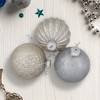Northlight 2-Finish Glass Ball Christmas Ornaments - 3" (80mm) - Gold and Silver - 9ct - 2 of 4