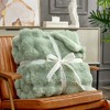 Cozy Bliss Faux Fur Throw Blankets, Plush Fuzzy Soft Thick Bubble Blanket for Sofa, Bedroom, Living Room - 4 of 4
