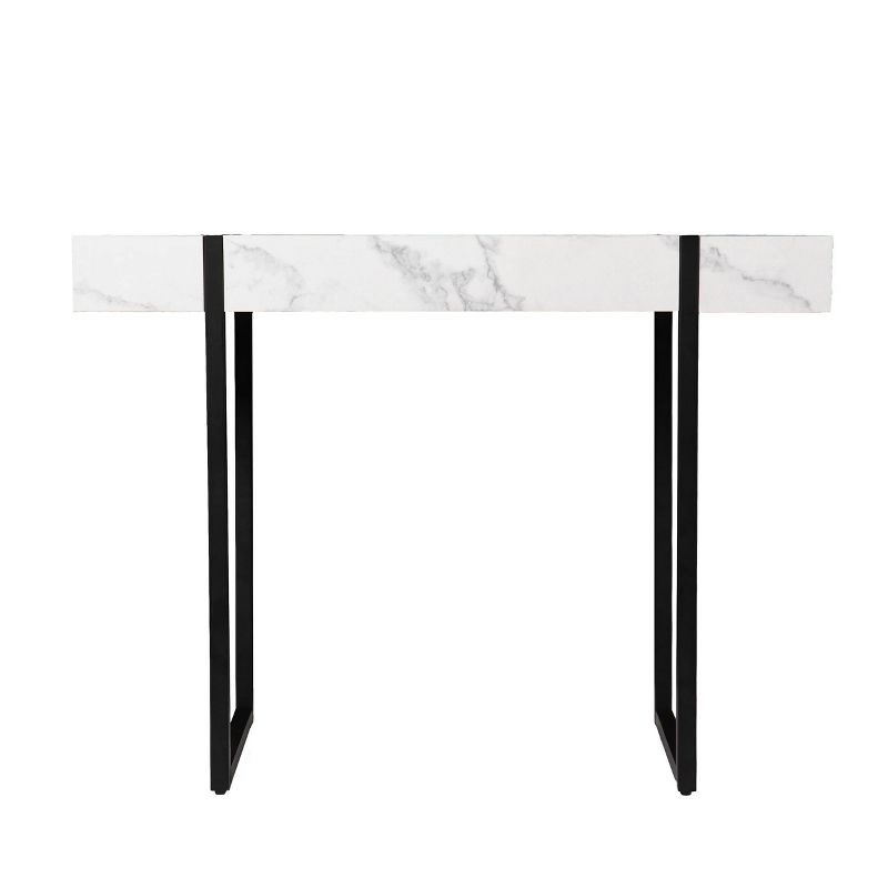 Wennan Modern Faux Marble Console Table Black/White - Aiden Lane, 4 of 11