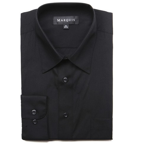 Big and tall sales mens black dress shirt