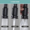 WOWOW Double Handle Bridge Kitchen Faucet with Pull-Down Sprayer - 4 of 4