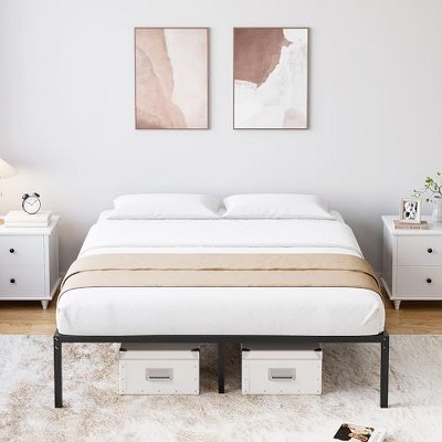 6 Inch Twin Bed Frame No Box Spring Needed, Heavy Duty Metal Platform Bed Frame Twin Size, Black