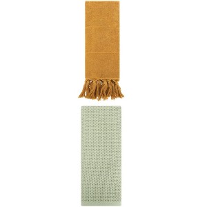 REGALWOVEN 2 Packs Cotton Soft Absorbent Tassels and Waffle Hand Towel - 1 of 4