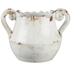 Sullivans Pot With Handle Vase 7" White - 1 of 4