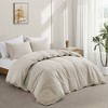 Peace Nest Linen Cotton Blend Duvet Cover Set, Durable, Breathable & Moisture-Wicking, 3 Piece Bedding Set with Pillow Shams - 2 of 4
