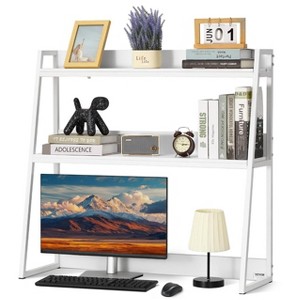 Desktop Bookshelf Hutch, 2-Tier 37" Desk Organizer with Storage Shelves & Anti-Slip Feet for Office & Home - 1 of 4