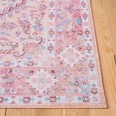 Serapi SEP515 Power Loomed Machine Washable Skid-Resistant Indoor Runner Rug - Beige/Pink - 2'x9' - Safavieh