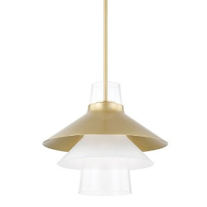 Mitzi Jessy 1 - Light Pendant in  Aged Brass Clear Shade - 1 of 1