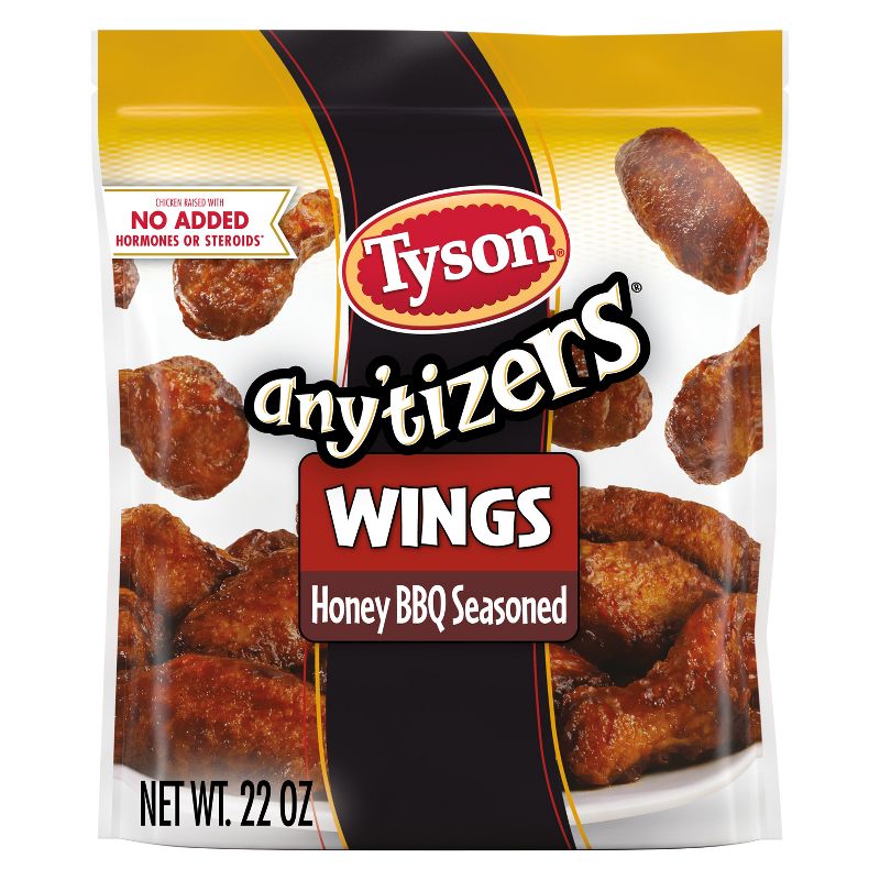 Tyson Any&#39;tizers Honey BBQ Bone-In Chicken Wings - Frozen - 22oz, 1 of 6