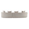 Christopher Knight Home Hailey 126“ Modern Boucle Upholstered 5 Seater Curved Sectional Sofa with Pillows - 4 of 4