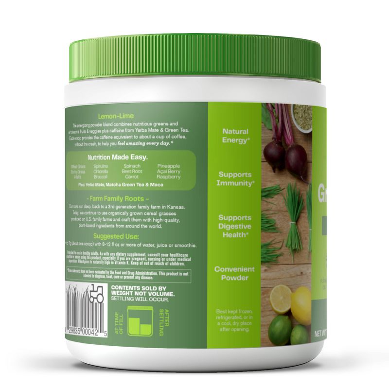 Amazing Grass Green Superfood Energy Vegan Powder - Lemon Lime - 7.4oz, 3 of 10