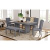 Nicbex Extendable Dining Table Set for 6 Wood Kitchen Table Set with 4 Upholstered Chairs and Bench for Dining Room, Kitchen - 2 of 4