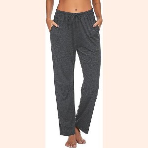 Ekouaer Women Pajama Pants Comfy Pj Bottom with Pockets Stretch Plaid Sleepwear - 1 of 4