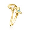 Ross-Simons 3-3.5mm Cultured Pearl Shell and Swiss Blue Topaz Starfish Ring in 18kt Gold Over Sterling - 3 of 4