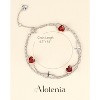 Molenia Birthstone Cross Bracelet for Women, S925 Sterling Silver Heart Dainty Link Charm Double Layer Jewelry Birthday Gift for Her - 3 of 4