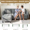 COZONY 76" Chenille L-Shaped Sectional Sofa with Storage, Small Couch for Living Room/Apartment - 3 of 4