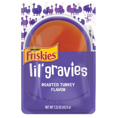 Friskies Gravies Lickable Roasted Turkey Flavor Wet Cat Food - 1.55oz