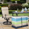 Aoodor Outdoor High Back Dining Chair Cushion Set, Water Proof & Stain Resistant Polyester Fabric Cover with Ties and Zipper, Set of 4 - 3 of 4
