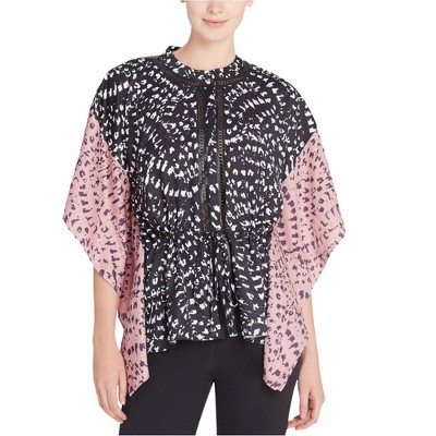 Catherine Malandrino Womens Butterfly Sleeve Knit Blouse