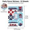 Big Dot of Happiness Railroad Party Crossing - Steam Train Birthday or Baby Shower Party Favor Sticker Set - 12 Sheets - 120 Stickers - 3 of 4