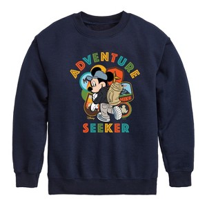 Boys' - Disney - Adventure Seeker Graphic Long Sleeve Fleece Sweatshirt - 1 of 4