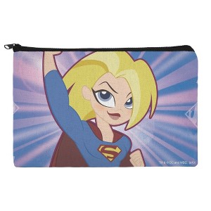 DC Super Hero Girls Supergirl Makeup Cosmetic Bag Organizer Pouch - 1 of 4