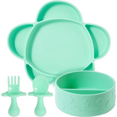 Grabease Baby And Toddler Self-feeding Utensils Spoon And Fork Set, Mint 3  Pcs : Target
