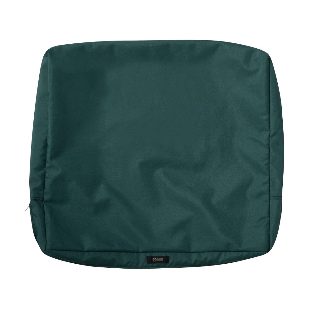 Photos - Furniture Cover 21" x 20" x 4" Ravenna Patio Back Cushion Slip Cover Mallard Green: Outdoor, Zippered - Classic Accessories